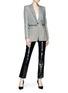 Figure View - Click To Enlarge - ALEXANDER MCQUEEN - Mix check plaid layered suiting jacket