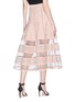 Back View - Click To Enlarge - ALEXANDER MCQUEEN - Floral jacquard patchwork overlay knit skirt