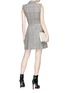 Figure View - Click To Enlarge - ALEXANDER MCQUEEN - Houndstooth check plaid panelled wool mini suiting dress