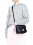 Figure View - Click To Enlarge - SOPHIA WEBSTER - 'Eloise' flower charm leather crossbody bag