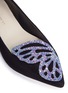Detail View - Click To Enlarge - SOPHIA WEBSTER - 'Bibi Butterfly' sequinned wing suede flats
