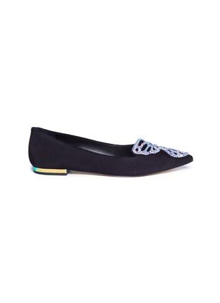 Main View - Click To Enlarge - SOPHIA WEBSTER - 'Bibi Butterfly' sequinned wing suede flats