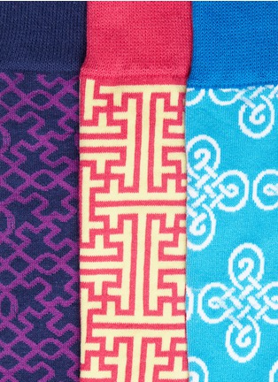 Detail View - Click To Enlarge - HOLISOCKS - 'Dynasties' socks 3-pair pack