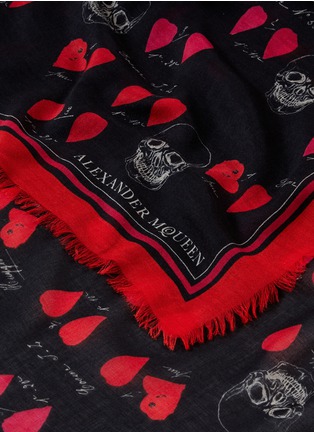 Detail View - Click To Enlarge - ALEXANDER MCQUEEN - Petal modal-wool twill scarf