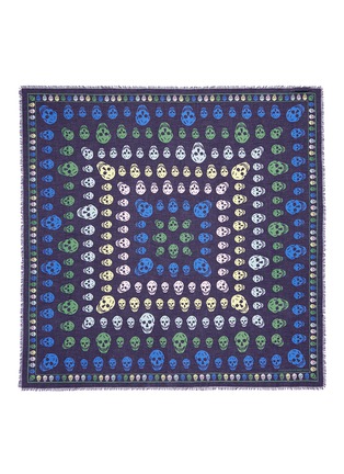 Main View - Click To Enlarge - ALEXANDER MCQUEEN - Multiskull Box modal-wool scarf