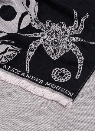 Detail View - Click To Enlarge - ALEXANDER MCQUEEN - 'Jewelled Spider' jacquard wool scarf