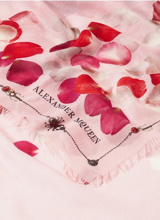 Detail View - Click To Enlarge - ALEXANDER MCQUEEN - Petal Skull modal-wool twill scarf