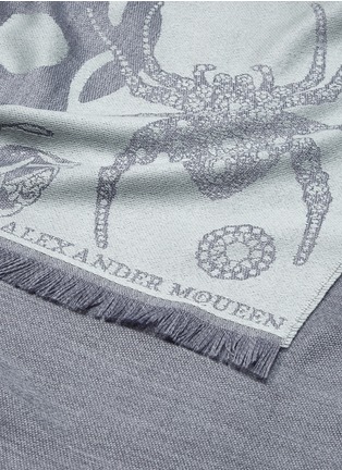 Detail View - Click To Enlarge - ALEXANDER MCQUEEN - 'Jewelled Spider' jacquard wool scarf