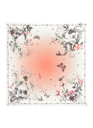 Main View - Click To Enlarge - ALEXANDER MCQUEEN - Wild Botanical Skull modal-wool scarf