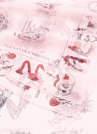 Detail View - Click To Enlarge - ALEXANDER MCQUEEN - 'McQueen Cabinets' print silk scarf