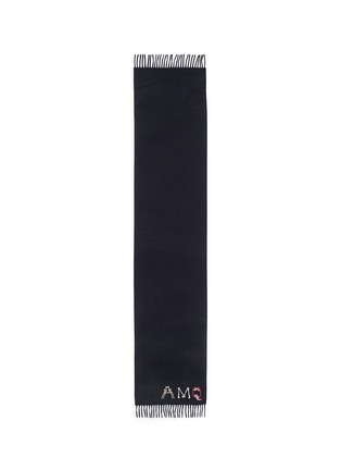 Main View - Click To Enlarge - ALEXANDER MCQUEEN - 'AMQ' patch cashmere scarf