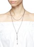 Figure View - Click To Enlarge - ALEXANDER MCQUEEN - Swarovski crystal skull charm tiered necklace