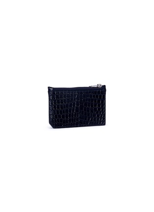 Figure View - Click To Enlarge - SAINT LAURENT - 5 Fragment croc embossed leather zip pouch