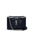 Main View - Click To Enlarge - SAINT LAURENT - 'Sunset' croc embossed leather chain wallet