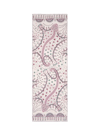 Main View - Click To Enlarge - VALENTINO GARAVANI - Leopard floral print silk crépon scarf