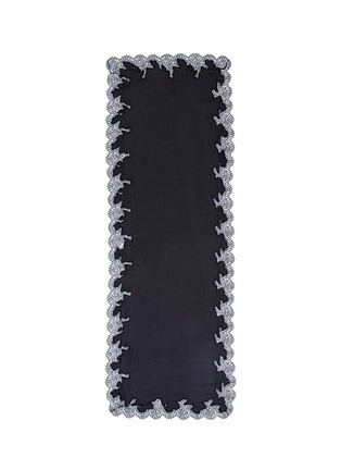 Main View - Click To Enlarge - VALENTINO GARAVANI - Guipure lace border modal-cashmere twill scarf