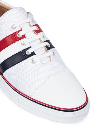 Detail View - Click To Enlarge - THOM BROWNE  - Stripe panel sneakers