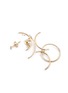 Detail View - Click To Enlarge - XIAO WANG - 'Gravity' diamond 14k yellow gold mismatched earrings