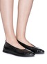 Figure View - Click To Enlarge - MARSÈLL - 'Sacchina' distressed leather choked-up flats