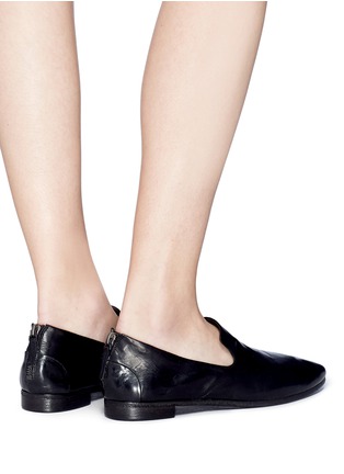 Front View - Click To Enlarge - MARSÈLL - 'Colteldino' zip back leather loafers