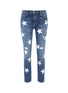 Main View - Click To Enlarge - CURRENT/ELLIOTT - 'The Fling' star print ripped jeans