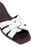 Detail View - Click To Enlarge - SAINT LAURENT - 'Nu Pieds' interlocking cage leather slide sandals