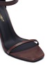 Detail View - Click To Enlarge - SAINT LAURENT - 'Opyum 85' logo heel leather sandals