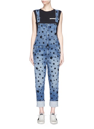 Main View - Click To Enlarge - CURRENT/ELLIOTT - 'The Rollin' star print denim overalls
