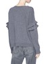 Back View - Click To Enlarge - CURRENT/ELLIOTT - Ruffle sleeve wool-cashmere sweater