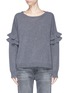 Main View - Click To Enlarge - CURRENT/ELLIOTT - Ruffle sleeve wool-cashmere sweater