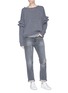 Figure View - Click To Enlarge - CURRENT/ELLIOTT - Ruffle sleeve wool-cashmere sweater