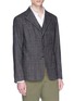 Front View - Click To Enlarge - BARENA - 'Falier Fero' check plaid wool soft blazer