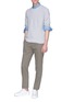 Figure View - Click To Enlarge - INCOTEX - Cotton-linen chinos