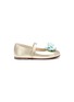 Main View - Click To Enlarge - BABYWALKER - Floral appliqué leather Mary Jane toddler flats