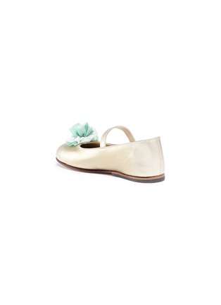 Figure View - Click To Enlarge - BABYWALKER - Floral appliqué leather Mary Jane toddler flats