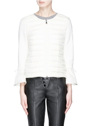 Main View - Click To Enlarge - MONCLER - 'Maglia' flared cuff down puffer cardigan