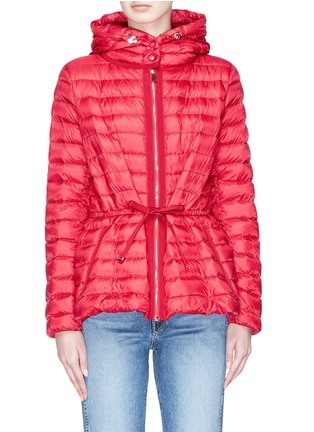 Main View - Click To Enlarge - MONCLER - 'Raie' hooded drawstring down puffer jacket