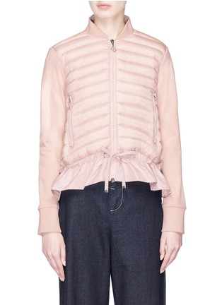 Main View - Click To Enlarge - MONCLER - 'Maglia' peplum down puffer jacket