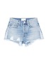 Main View - Click To Enlarge - CURRENT/ELLIOTT - 'The Ultra' frayed cuff denim shorts