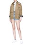 Figure View - Click To Enlarge - CURRENT/ELLIOTT - 'The Ultra' frayed cuff denim shorts