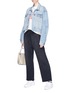 Figure View - Click To Enlarge - CURRENT/ELLIOTT - 'The Collin' cropped denim jacket