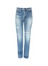 Main View - Click To Enlarge - SAINT LAURENT - Logo stitched straight jeans