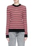 Main View - Click To Enlarge - SAINT LAURENT - Stripe crochet sweater
