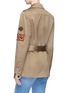 Back View - Click To Enlarge - SAINT LAURENT - Tribal appliqué gabardine safari jacket
