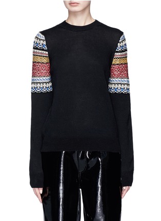 Main View - Click To Enlarge - SAINT LAURENT - Ethnic jacquard panel sweater