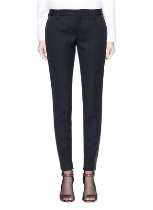Main View - Click To Enlarge - SAINT LAURENT - 'Iconic Le Smoking' satin outseam skinny tuxedo pants