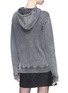 Back View - Click To Enlarge - SAINT LAURENT - Tie-dye drawstring faded hoodie