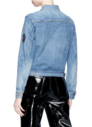 Back View - Click To Enlarge - SAINT LAURENT - 'Love Me Forever' patch denim jacket