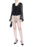 Figure View - Click To Enlarge - SAINT LAURENT - Rolled cuff shorts