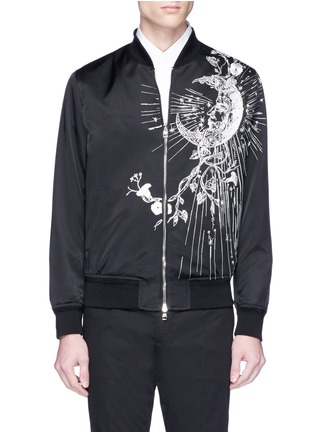 Main View - Click To Enlarge - ALEXANDER MCQUEEN - Moon embroidered bomber jacket